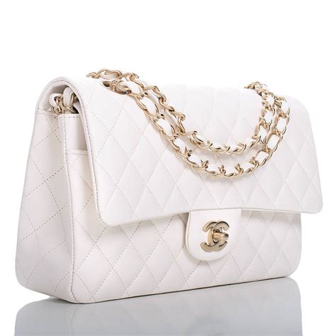 small white chanel purse|chanel white bag price.